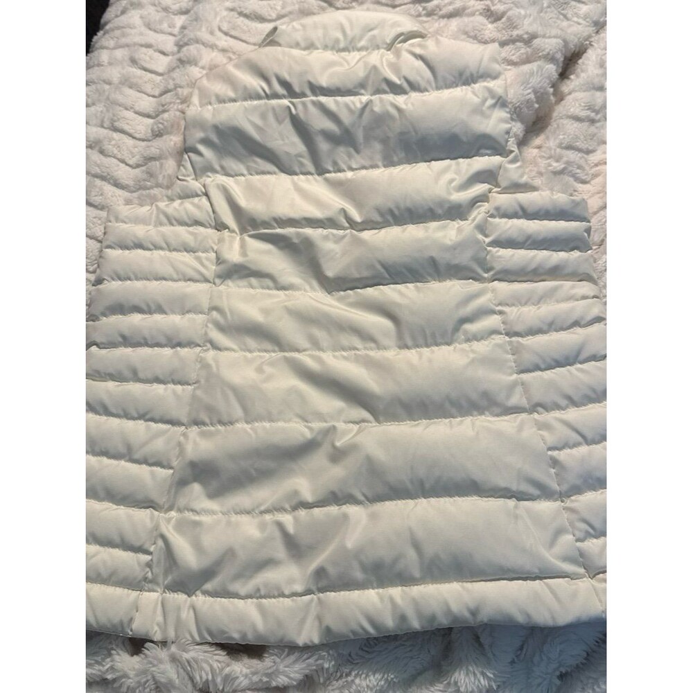 Lands End Puffer Vest Down Filled Women's XS White Warm Hiking Chore Outdoor - Picture 4 of 4